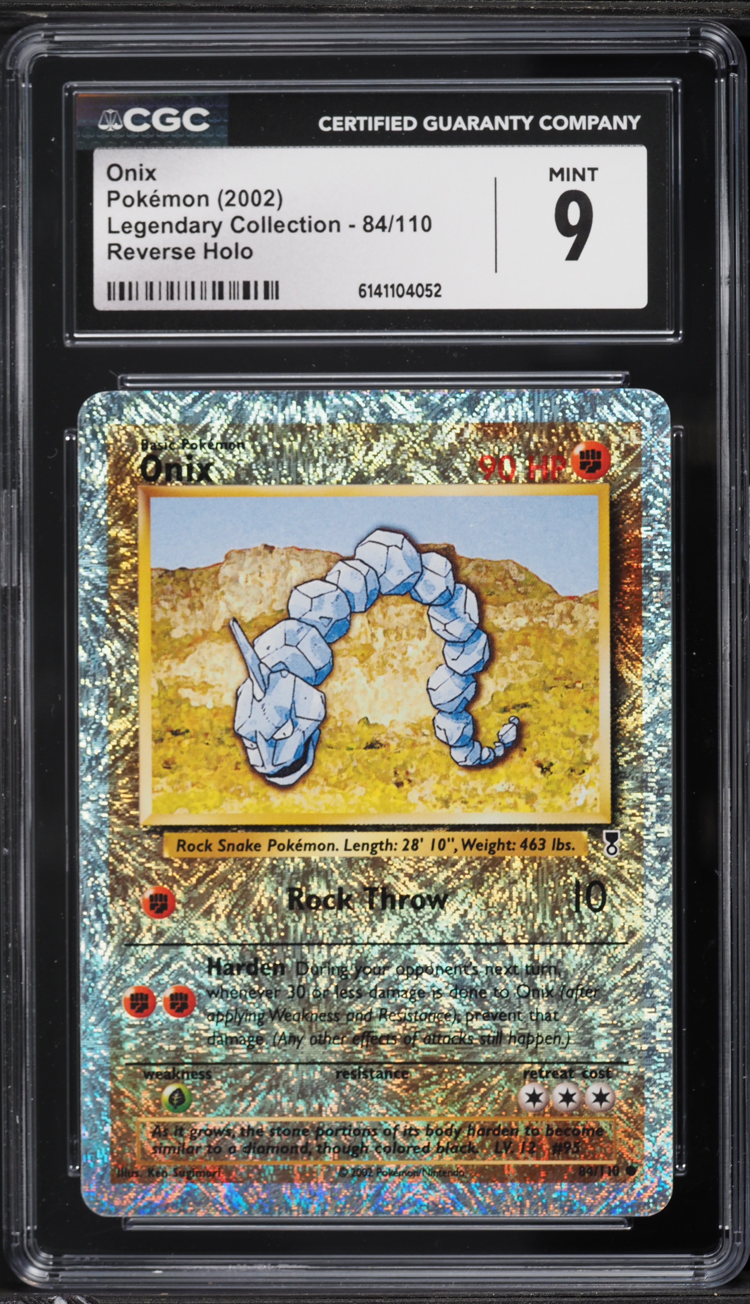 【最終】ノズパス メタルコレクション ゴールド ポケットモンスター 2002 Pokemon Legendary Collection Reverse Holo Onix #84 CGC 9 MINT