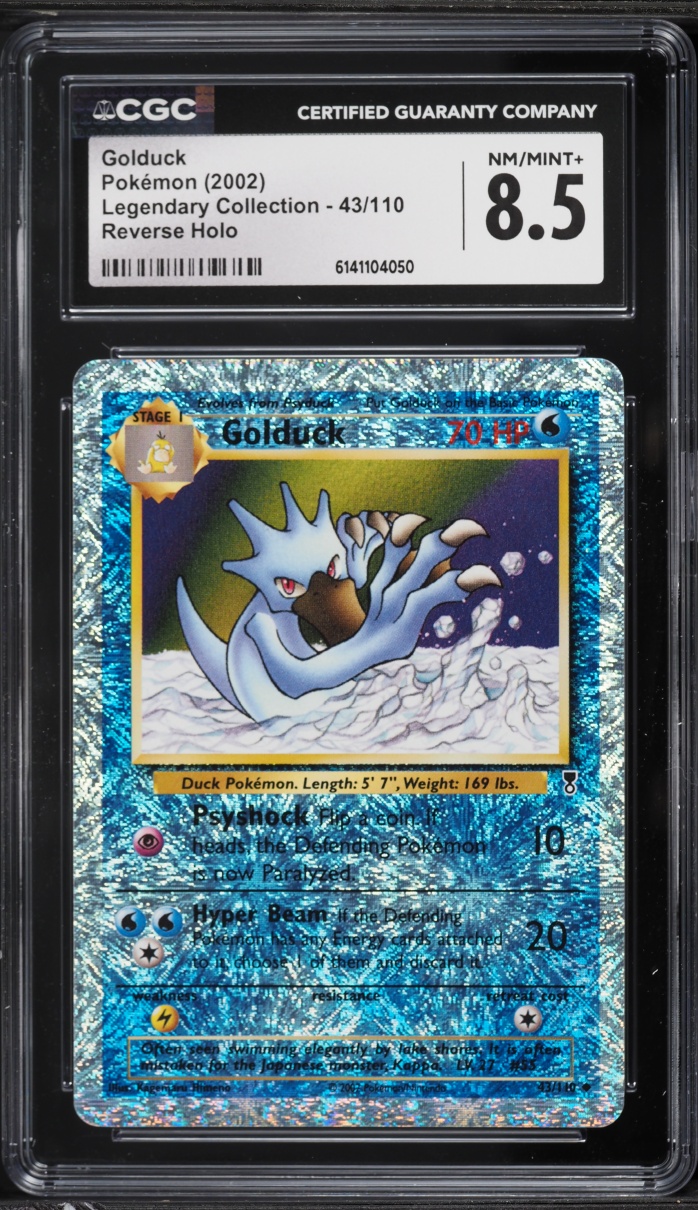 2002 Pokemon Legendary Collection Reverse Holo Golduck #43 CGC 8.5 NM-MT+