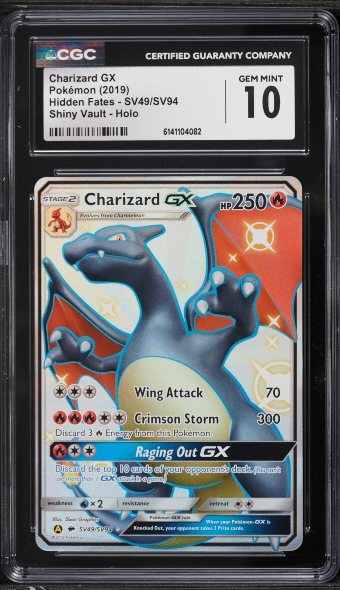 2019 Pokemon Sun & Moon Hidden Fates Shiny Charizard GX #SV49 CGC 10 GEM MINT