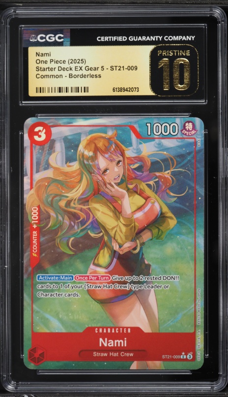 One Piece Starter Deck EX Gear 5 ST21 Jinbe 005 Borderless CGC 10
