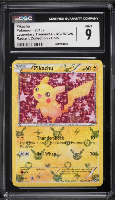 2013 Pokemon BW Legendary Treasures Radiant Collection Holo Pikachu #RC7 CGC 8.5 on Fanatics Collect 2013 Pokemon BW Legendary Treasures Radiant Collection Holo Pikachu #RC7 CGC 8.5 on Fanatics Collect