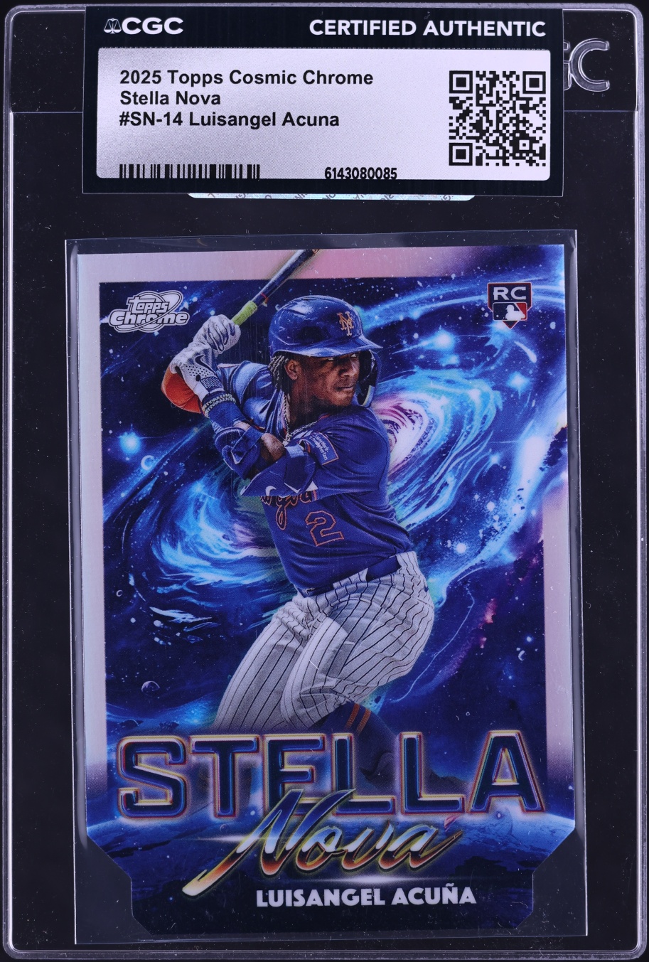 2025 Topps Chrome Cosmic Stella Nova Die-Cut Luisangel Acuna ROOKIE #SN-14 CGC AUTH