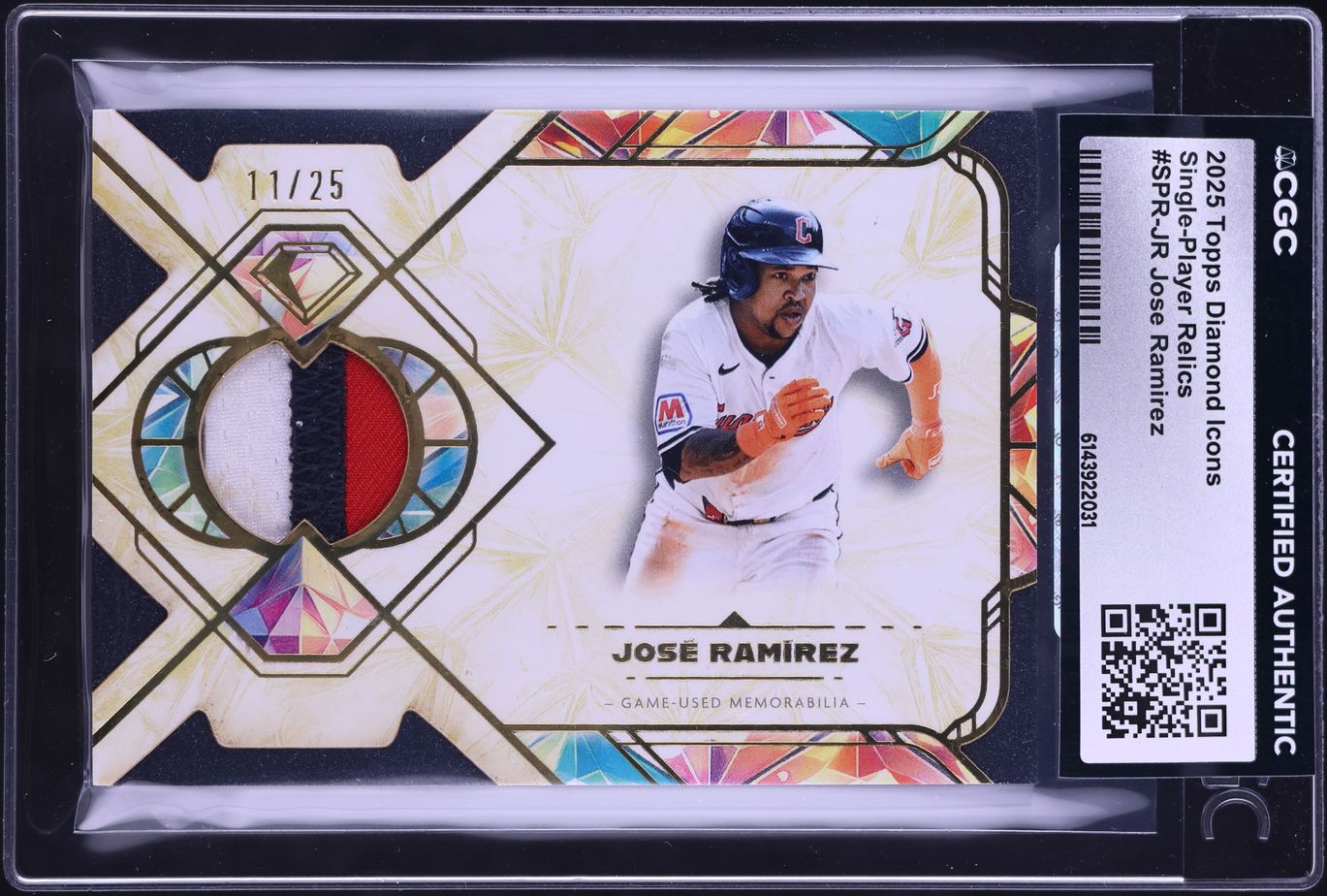 2025 Topps Diamond Icons Single Player Jose Ramirez PATCH /25 #SPR-JR CGC AUTH