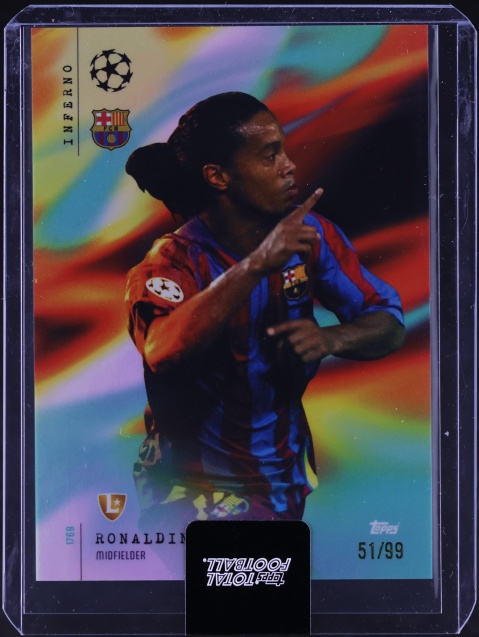 Topps TOTAL FOOTBALL ロナウジーニョ　1/1 2025 Topps Total Football Inferno Ronaldinho /99 #1768 on Fanatics