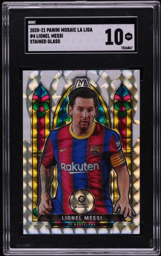 2020 Topps Inception UEFA Perfect 10 Blue Lionel Messi AUTO DNA 10