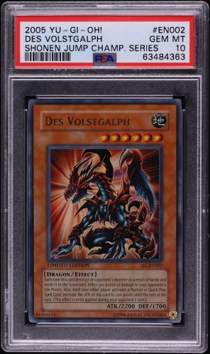 2005 Yu-Gi-Oh! Shonen Jump Championship Series Des Volstgalph #SJC-EN002 PSA 10 GEM MINT