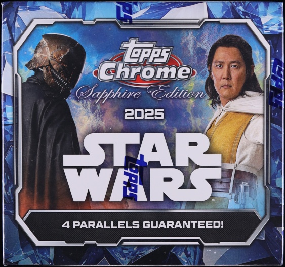 2025 Topps Chrome Star Wars Sapphire Edition Sealed Hobby Box, 8ct Packs