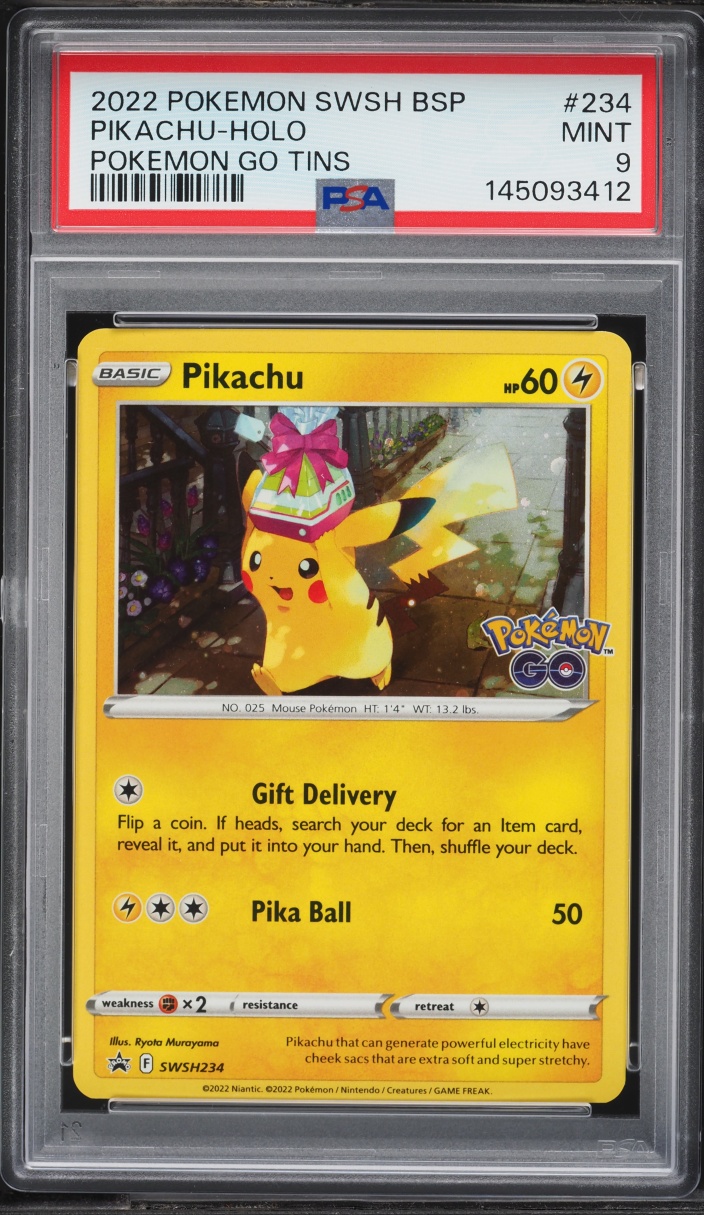 2022 Pokemon Sword & Shield Promo GO Holo Pikachu #234 PSA 9 MINT