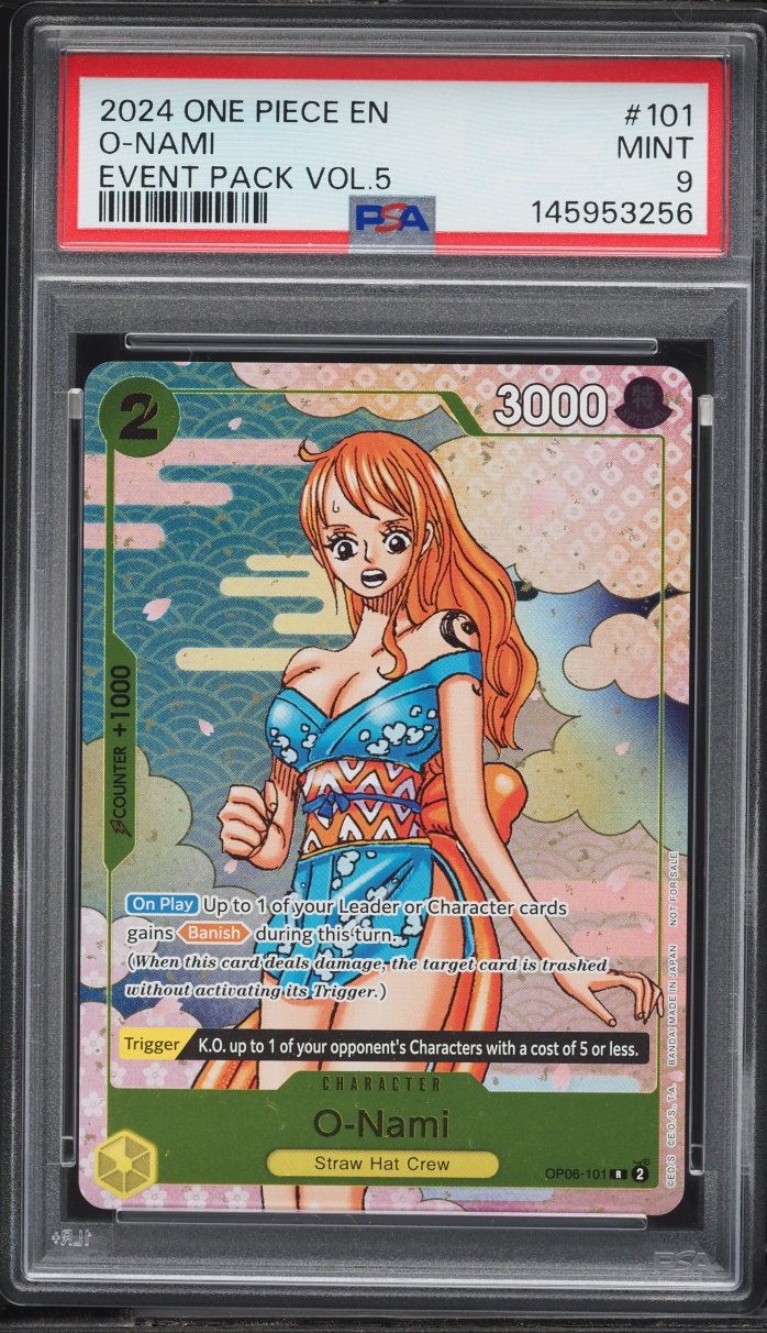 2024 One Piece Event Pack Vol.5 Alt Art O-Nami #101 PSA 9 MINT