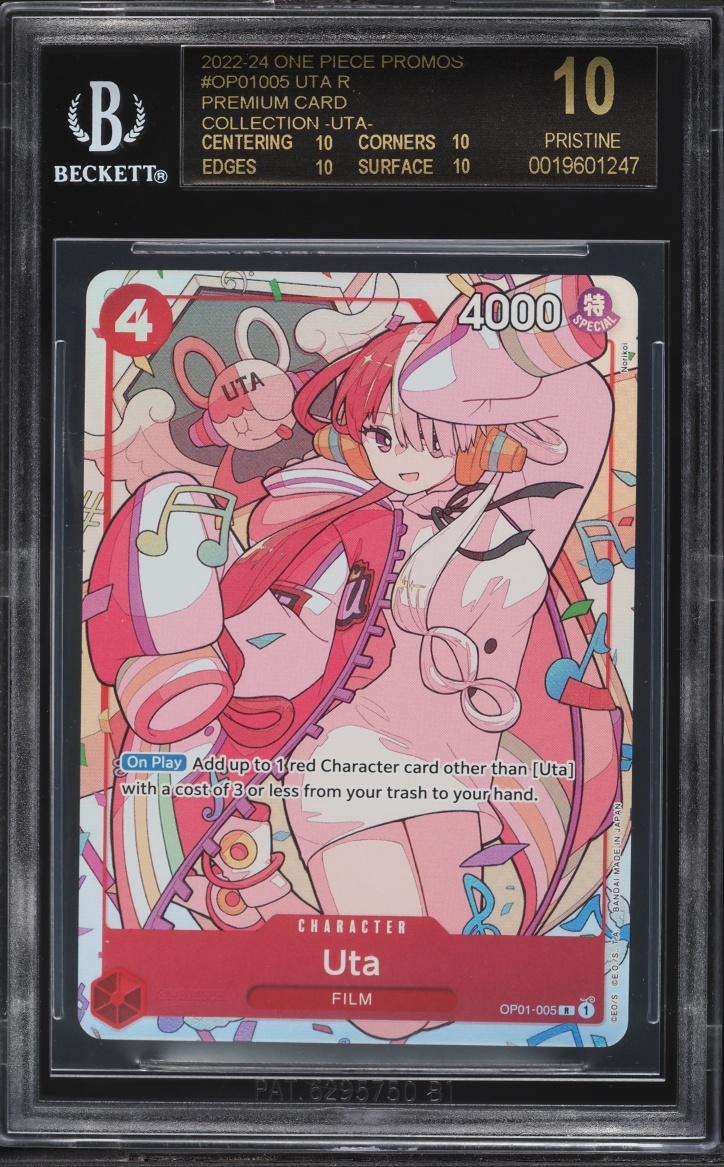 2022 One Piece Promo Premium Collection Uta #OP01-005 BGS 10 BLACK LABEL, PRISTINE