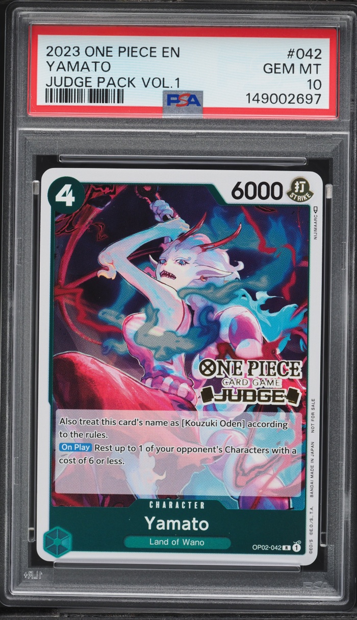 2023 One Piece Judge Pack Volume 1 Yamato #OP02-042 PSA 10 GEM MINT
