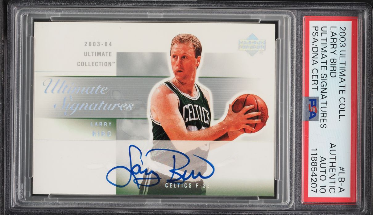2003 Ultimate Collection Ultimate Signatures Larry Bird AUTO DNA 10 #LB-A PSA AUTH