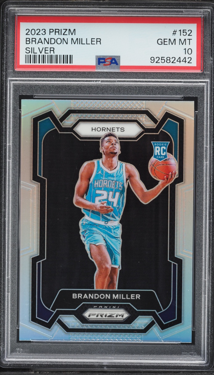 2023 Panini Prizm Silver Brandon Miller ROOKIE #152 PSA 10 GEM MINT