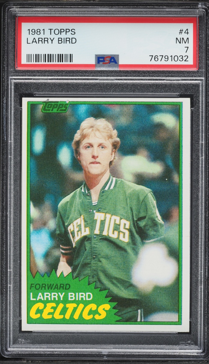 1981 Topps Basketball Larry Bird #4 PSA 7 NRMT