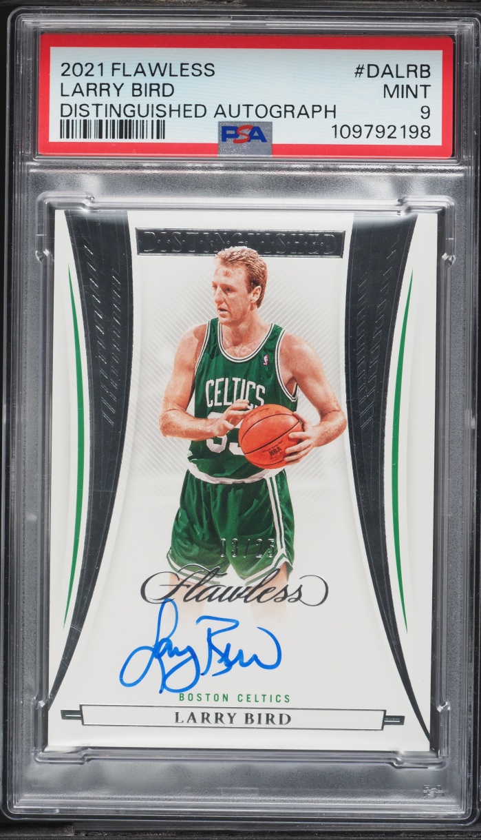 2021 Panini Flawless Distinguished Larry Bird AUTO /25 #DA-LRB PSA 9 MINT