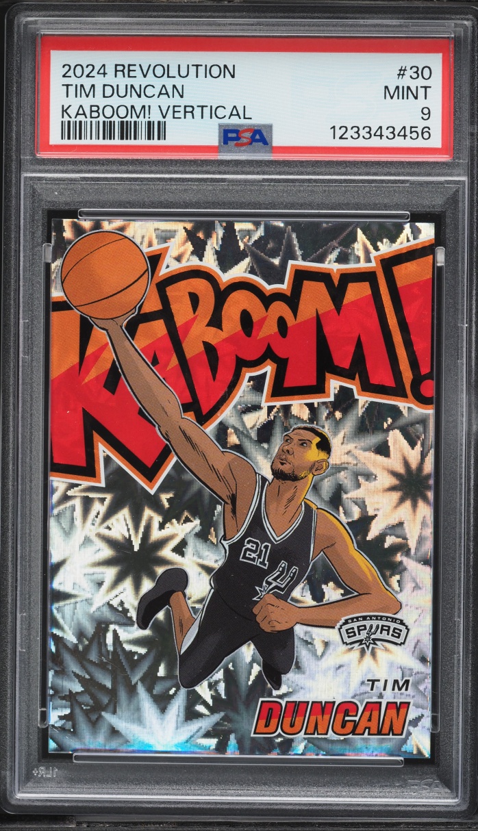 2024 Panini Revolution Kaboom! Vertical Tim Duncan #30 PSA 9 MINT