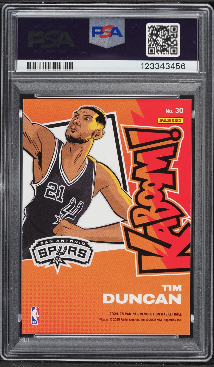 2024 Panini Revolution Kaboom! Vertical Tim Duncan #30 PSA 9 MINT
