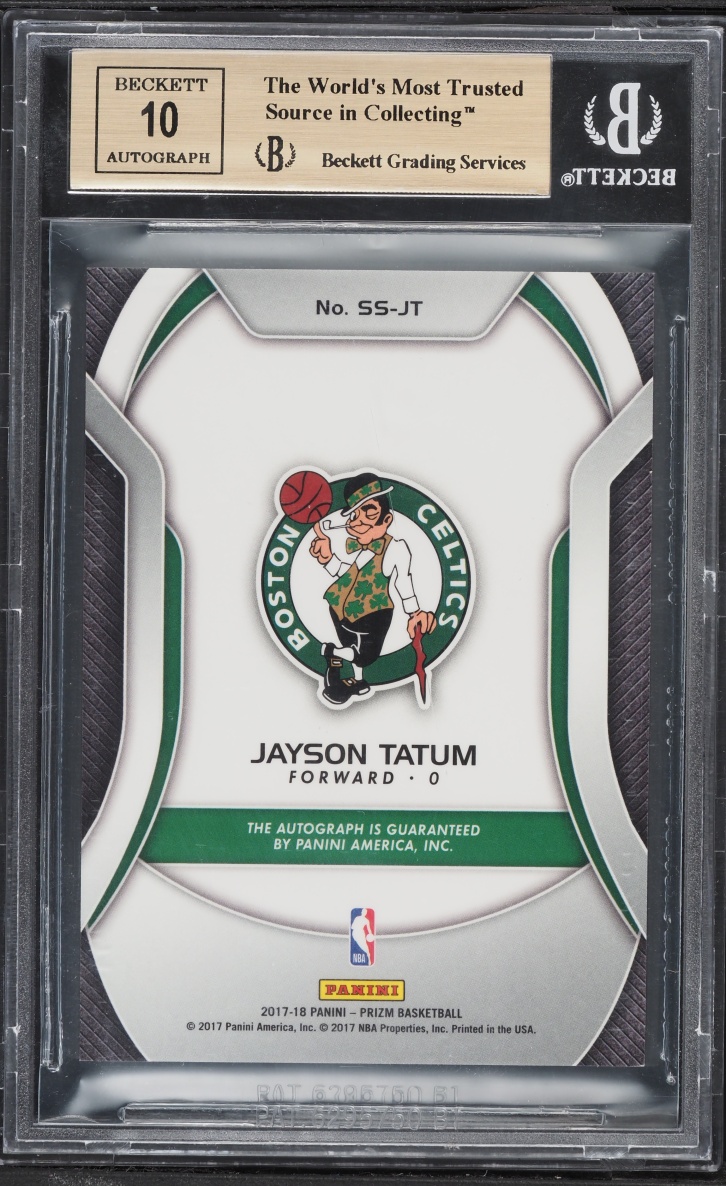 2017 Panini Prizm Sensational Signatures Jayson Tatum ROOKIE AUTO #SS-JT BGS 9.5 GEM MINT