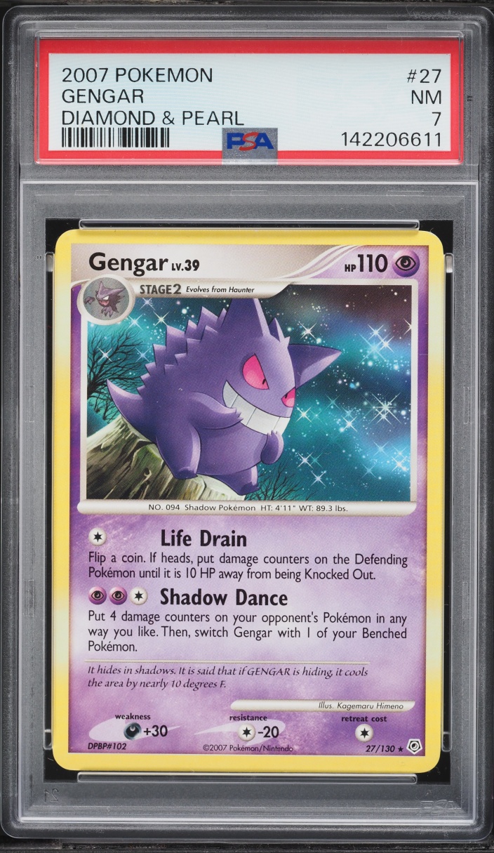 2007 Pokemon Diamond & Pearl Gengar #27 PSA 7 NRMT