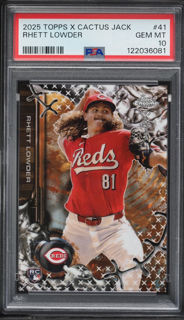 2025 Topps Chrome X Cactus Jack Rhett Lowder ROOKIE #41 PSA 10 GEM MINT