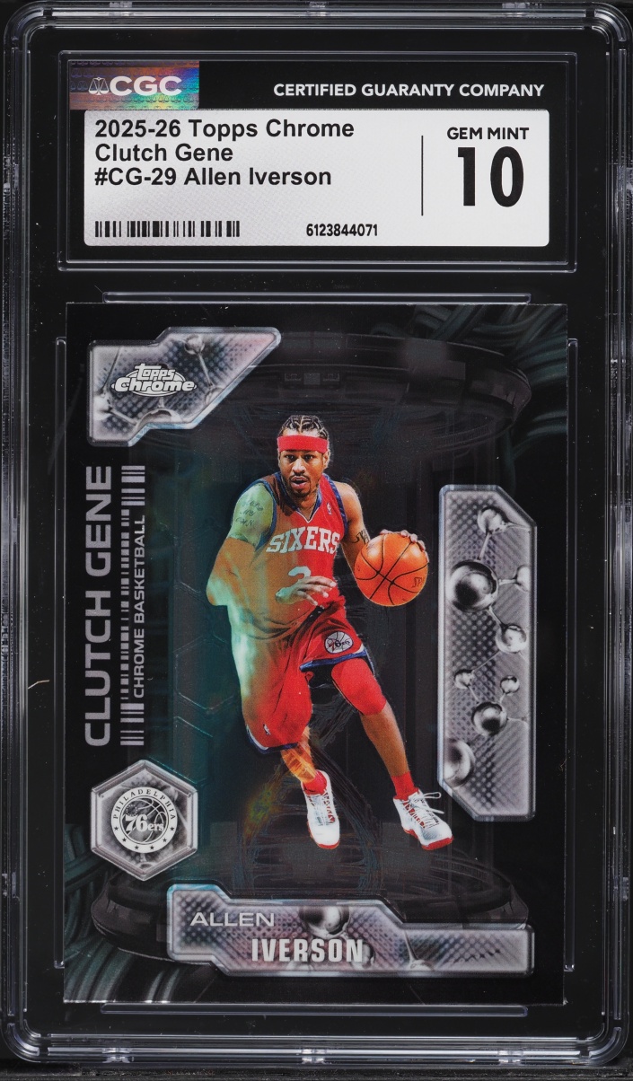 2025 Topps Chrome Clutch Gene Allen Iverson #CG-29 CGC 10 GEM MINT