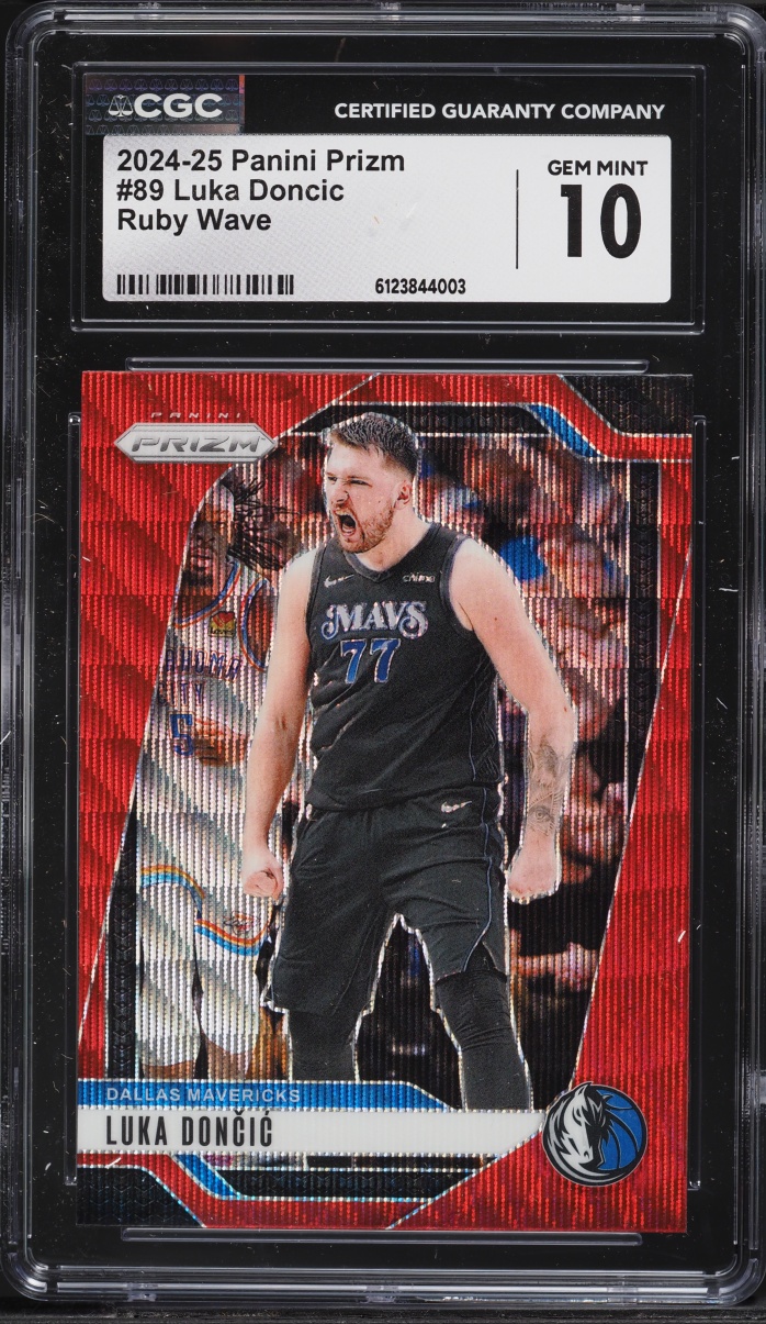 2024 Panini Prizm Ruby Wave Luka Doncic #89 CGC 10 GEM MINT