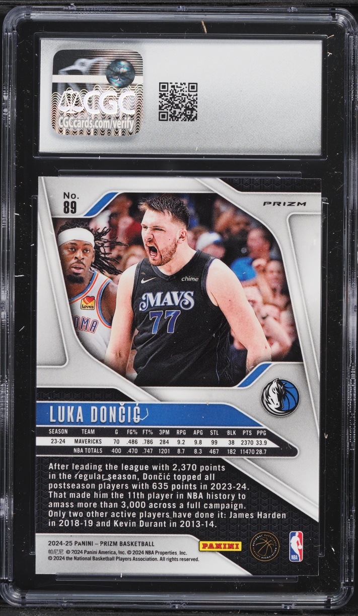 2024 Panini Prizm Ruby Wave Luka Doncic #89 CGC 10 GEM MINT