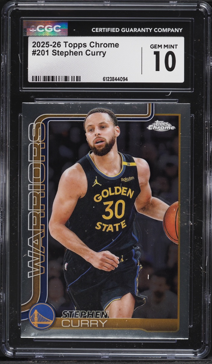 2025 Topps Chrome Stephen Curry #201 CGC 10 GEM MINT