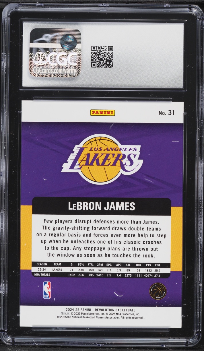 2024 Panini Revolution LeBron James #31 CGC 10 GEM MINT