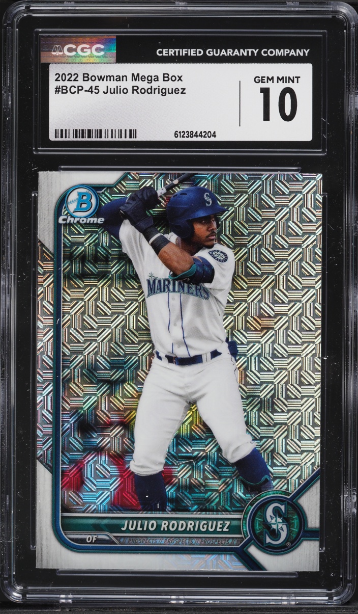2022 Bowman Chrome Mega Box Julio Rodriguez PROSPECT #BCP-45 CGC 10 GEM MINT