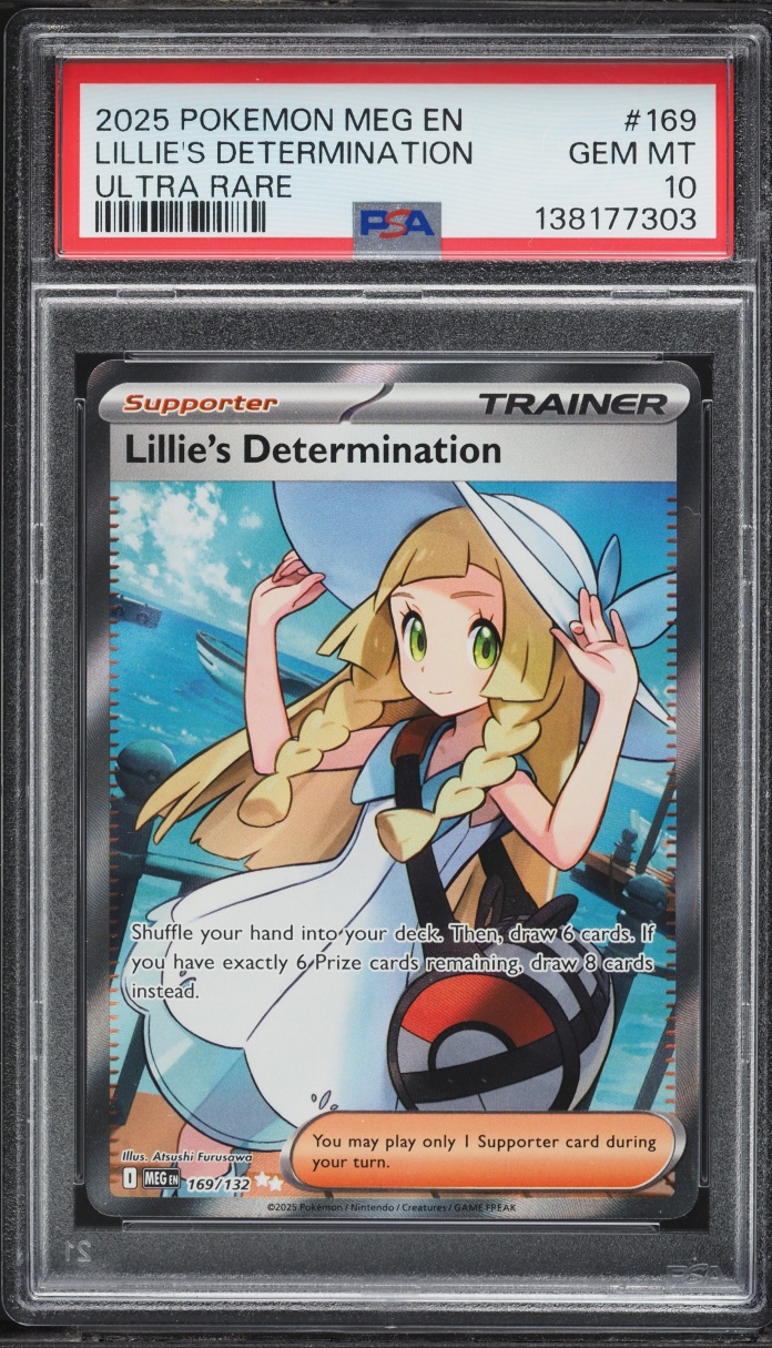2025 Pokemon Mega Evolution Full Art Lillie's Determination #169 PSA 10 GEM MINT