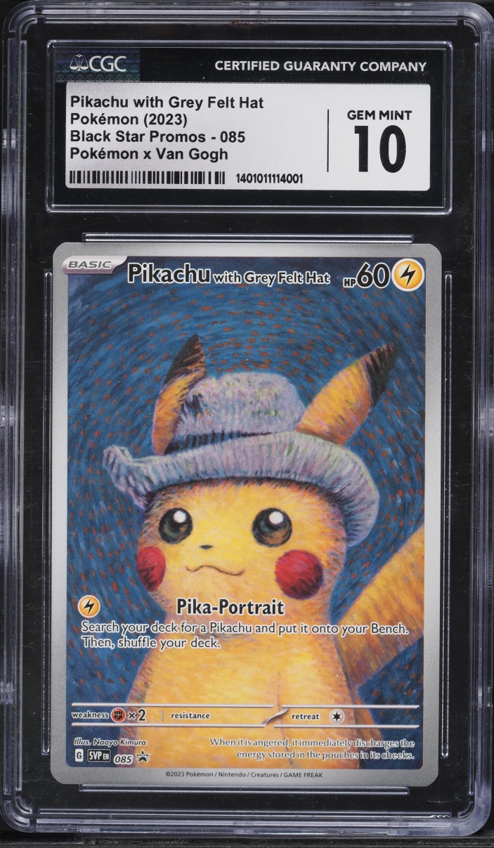 2023 Pokemon SV Promo Van Gogh Full Art Pikachu With Grey Felt Hat #85 CGC 10 GEM MINT