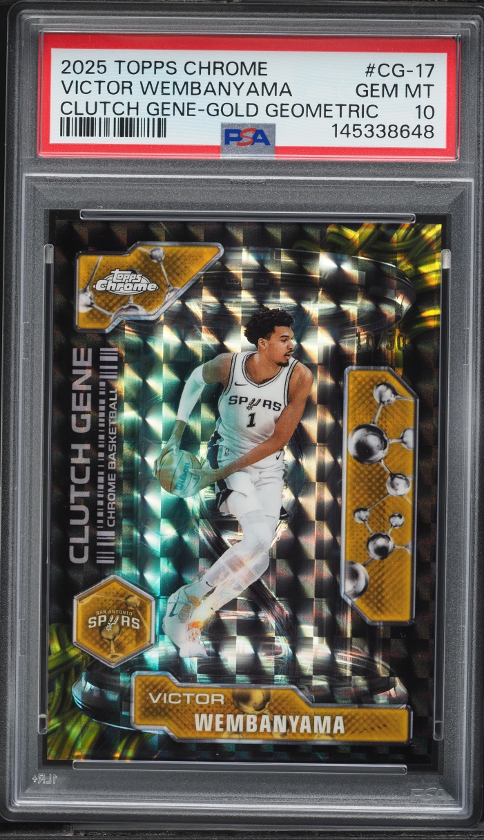 2025 Topps Chrome Clutch Gene Gold Geometric Victor Wembanyama /50 #CG-17 PSA 10 GEM MINT