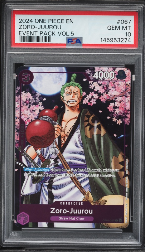 2024 One Piece Japanese 2nd Anniversary Zoro-Juurou #OP05-067 PSA