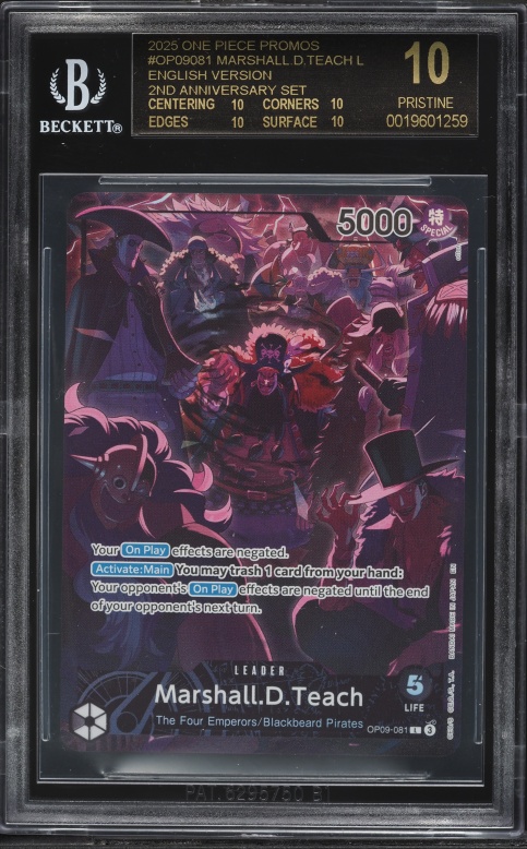 PSA10 ティーチ OP09-093 2nd ANNIVERSARY SET 2025 One Piece 2nd Anniversary Set Marshall D. Teach OP09-093 CGC