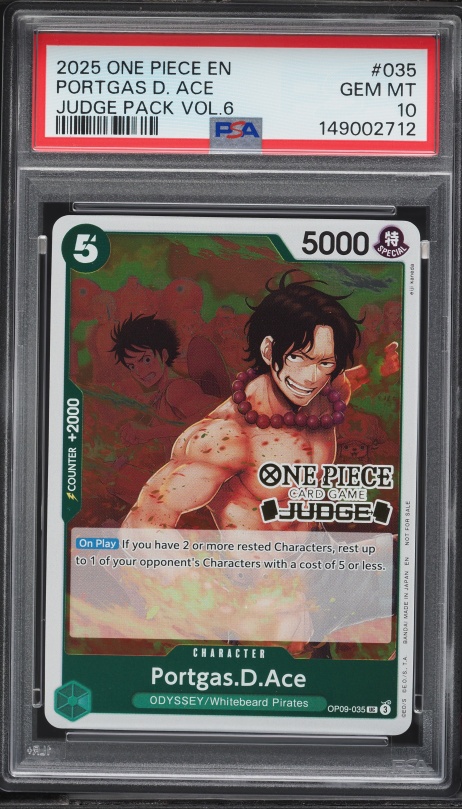 2025 One Piece Japanese Promo Card Set '25 Alt Art Portgas D. Ace