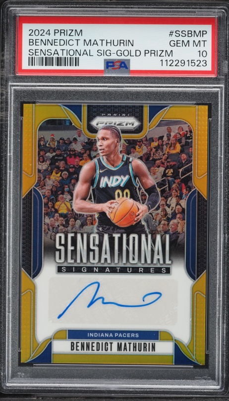 2024 Panini Prizm Deca Gold Magic Johnson AUTO /10 #PDS-MAG PSA 9