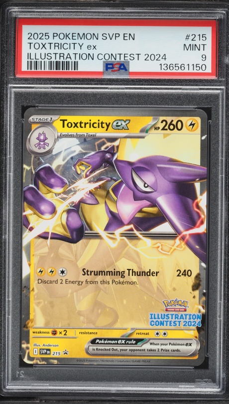 2025 Pokemon SV Promo Illustration Contest Winner Holo Toxtricity ex #215  CGC 9 MINT on Fanatics Collect