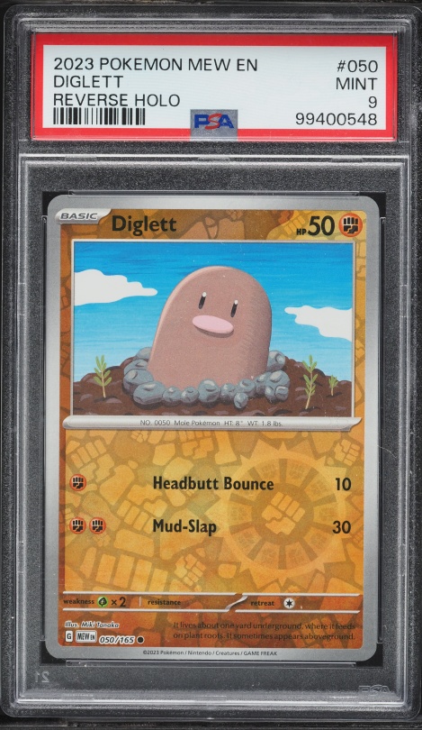 2023 Pokemon Scarlet & Violet 151 Reverse Holo Diglett #050 PSA 9 MINT