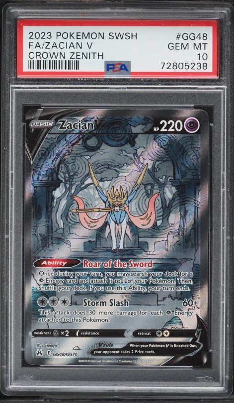 2023 Pokemon Sword & Shield Crown Zenith Alt Art Zacian V #GG48