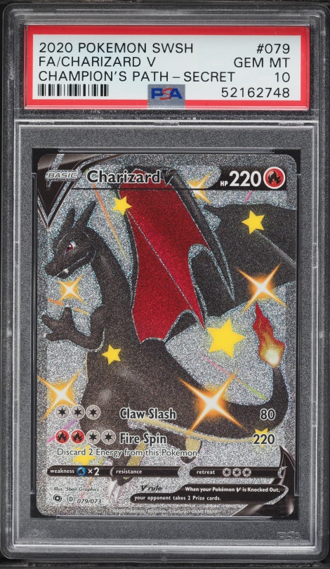 2020 Pokemon SWSH Champion's Path Full Art Shiny Charizard V #79