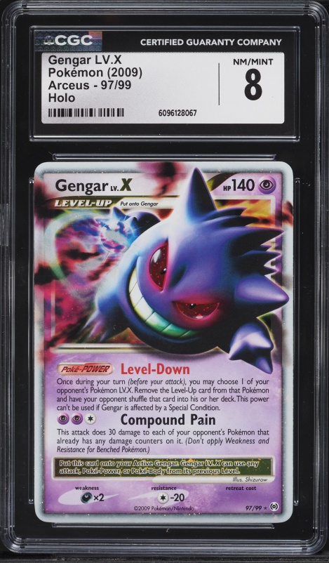 pokemon card gengar lv x - Platinum Arceus - LV.X this card is the perfect way to showcase your collection. Gengar LV.X-Holo 1st Edition (043)
