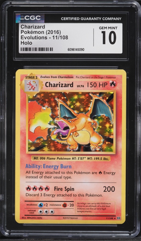 1997 Pokemon Japanese Topsun Blue Back No Number Charizard PSA 10