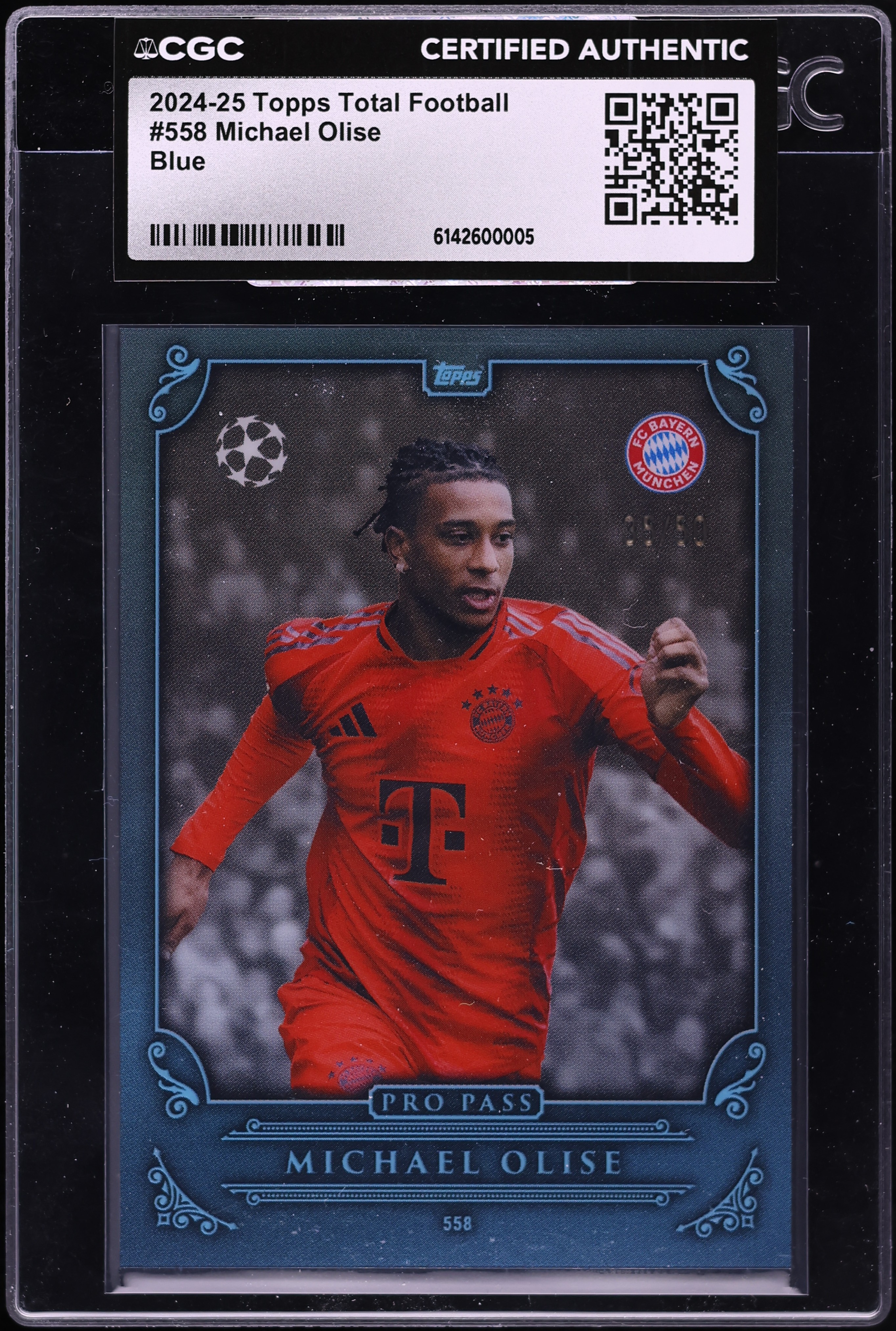 2024 Topps Total UEFA Champions League Blue Michael Olise ROOKIE 