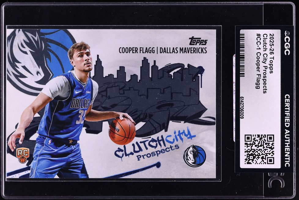 2025 Topps Clutch City Prospects Cooper Flagg ROOKIE #CC-1 CGC AUTH