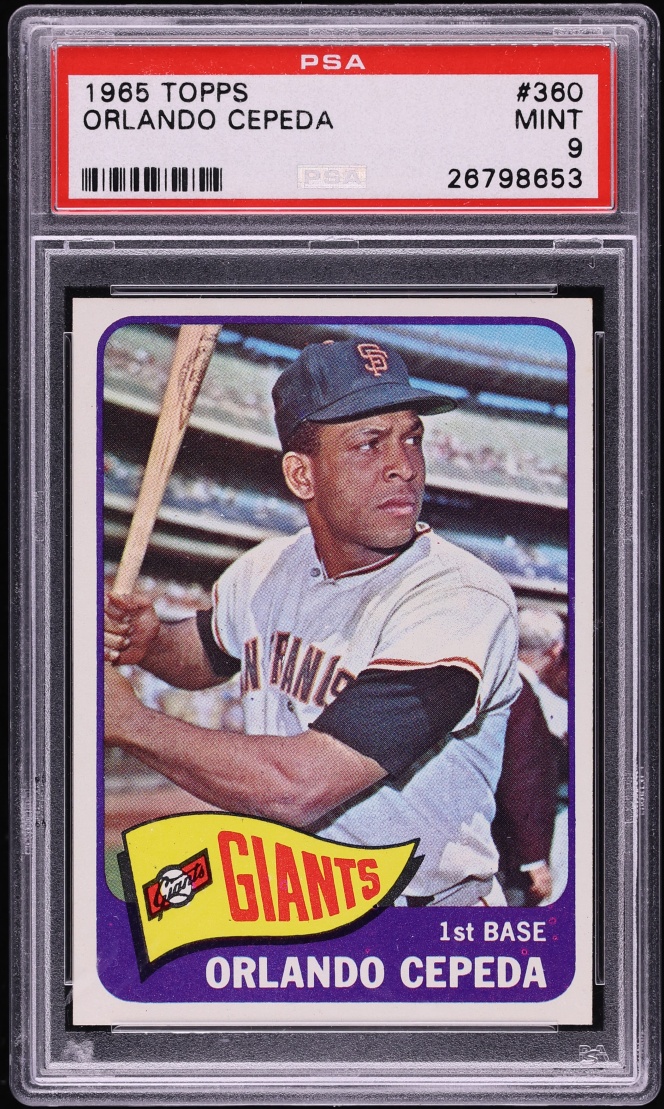 1965 Topps Orlando Cepeda #360 PSA 9 MINT