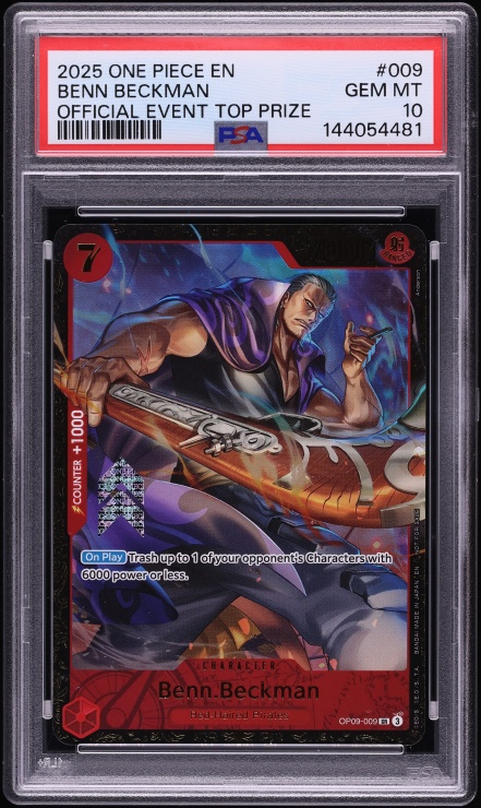 2025 One Piece Promos Official Event Top Prize Benn Beckman #009