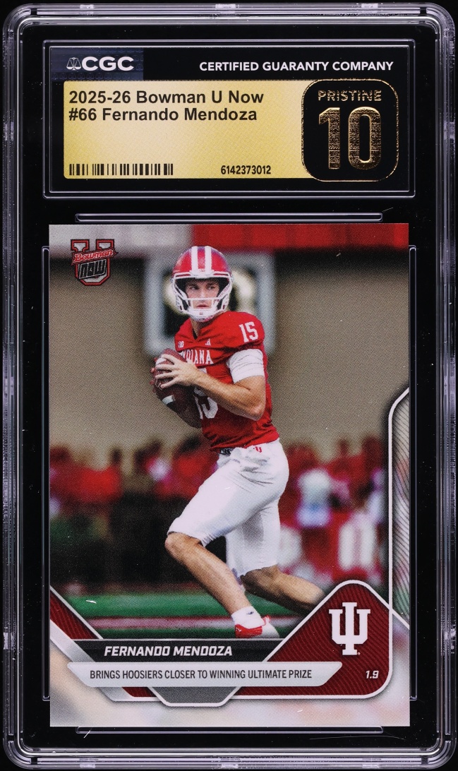 2025 Bowman University Now Fernando Mendoza ROOKIE #66 CGC 10 PRISTINE