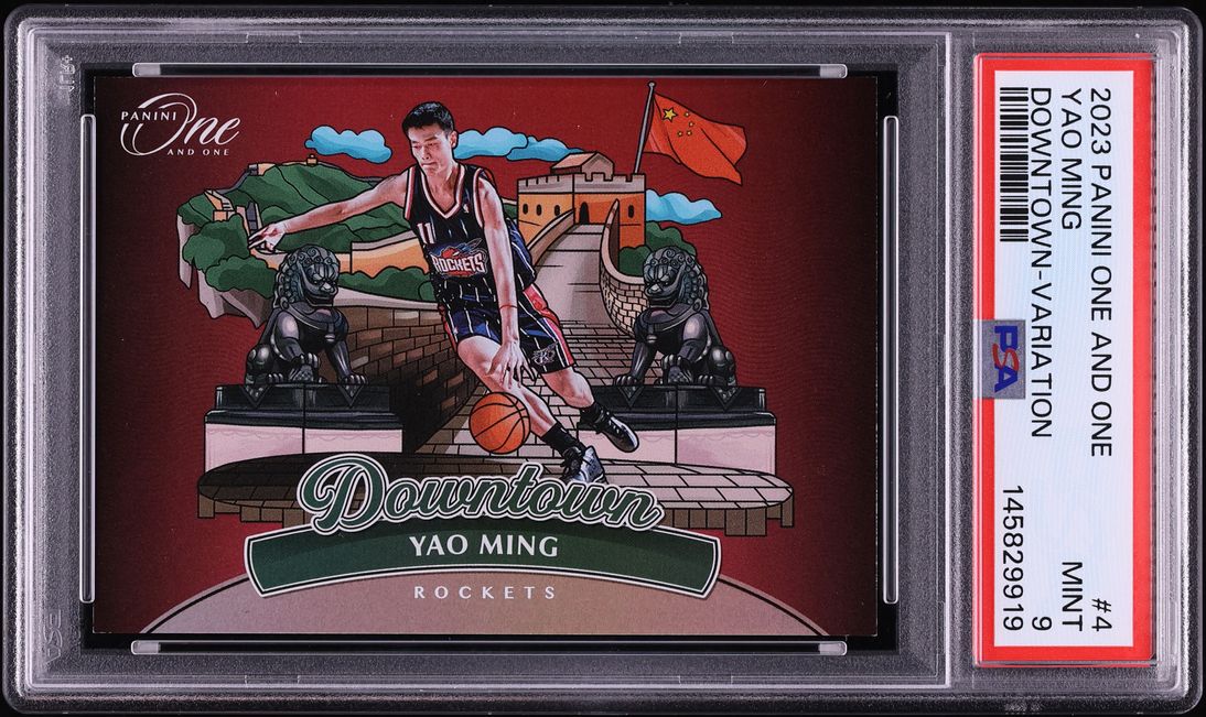 2023 Panini One And One Downtown Yao Ming #4 PSA 9 MINT