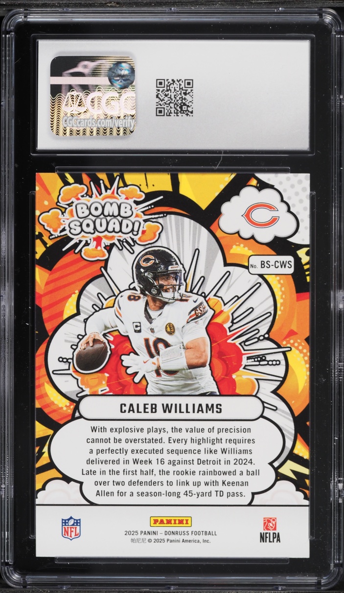 2025 Donruss Bomb Squad! Caleb Williams #BS-CWS CGC 10 GEM MINT